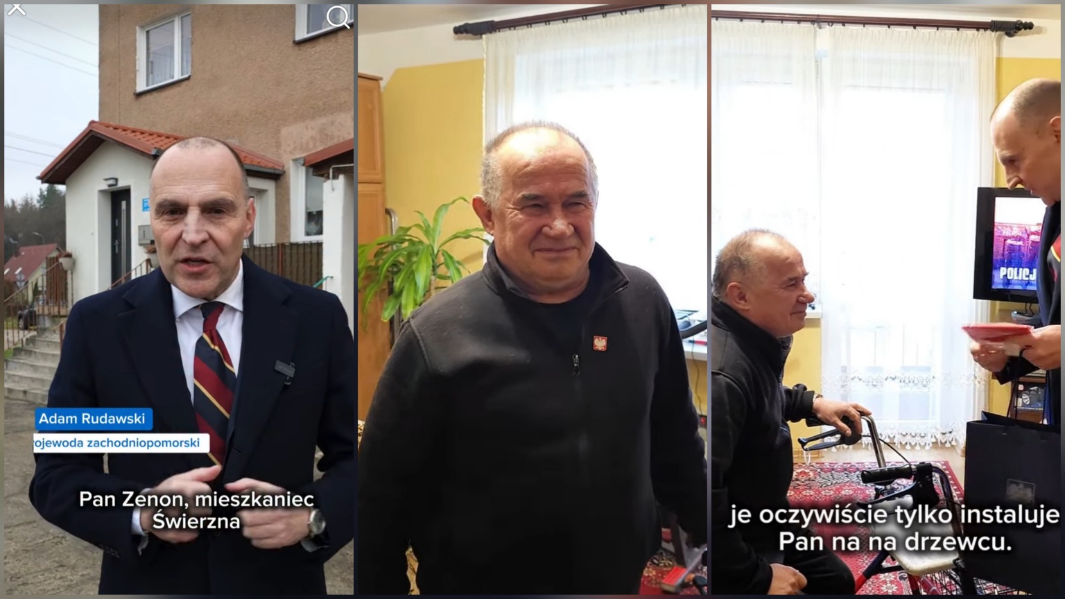 Wojewoda zachodniopomorski odpowiedział na list mieszkańca gminy Świerzno. Przywiózł mu nową biało-czerwoną flagę