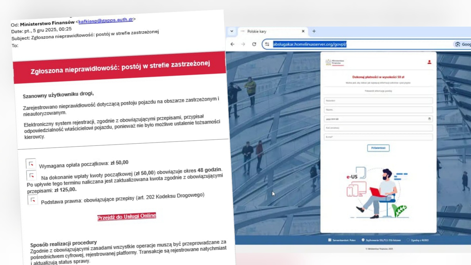 Uwaga na fałszywe e-maile! Oszuści podszywają się pod Ministerstwo Finansów