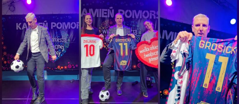 Koszulki gwiazd i piłka Pogoni na licytacjach podczas finału WOŚP w Kamieniu Pomorskim [FILM]