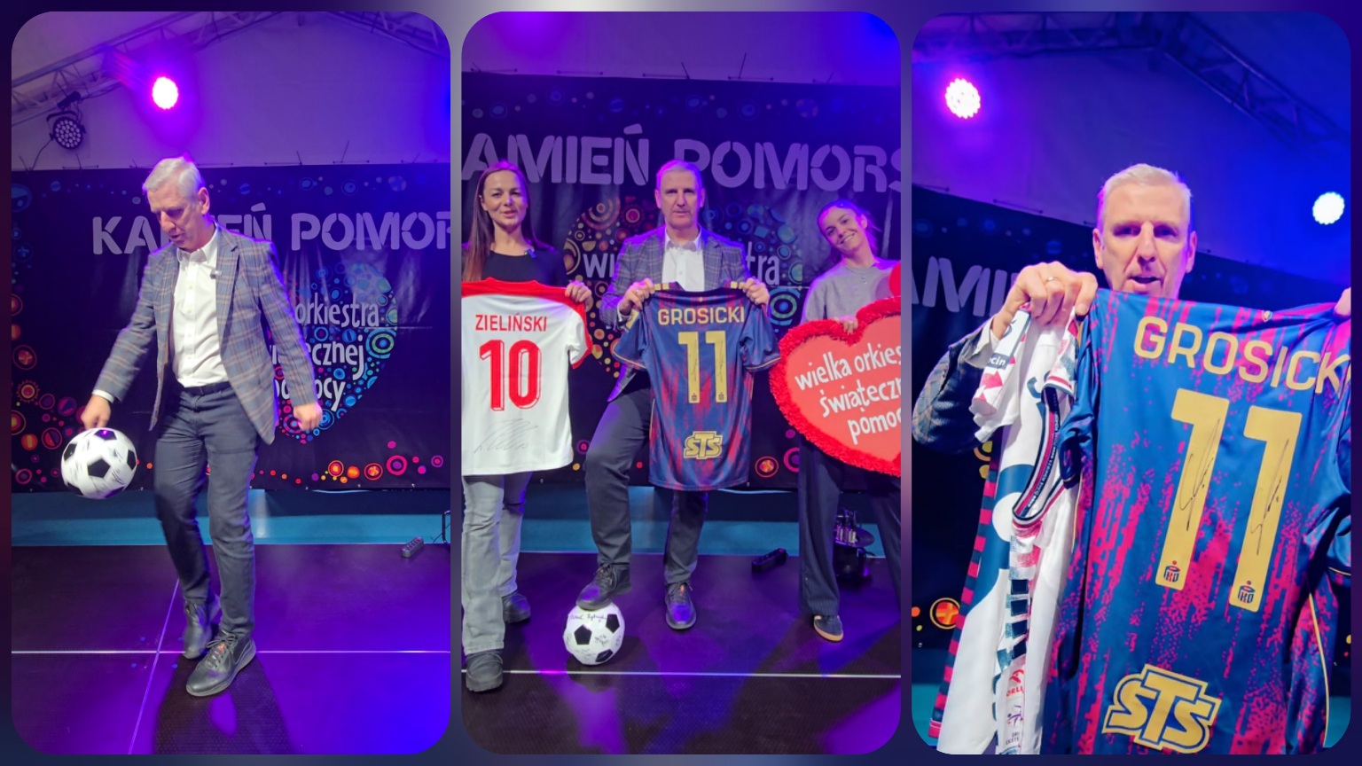Koszulki gwiazd i piłka Pogoni na licytacjach podczas finału WOŚP w Kamieniu Pomorskim [FILM]