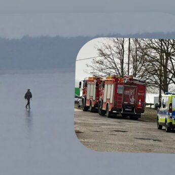 Spacerował na środku Zalewu w mrozie. Skrajnie nieodpowiedzialne zachowanie w Kamieniu Pomorskim