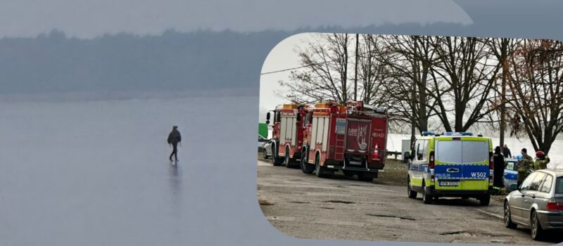 Spacerował na środku Zalewu w mrozie. Skrajnie nieodpowiedzialne zachowanie w Kamieniu Pomorskim Spacerował na środku Zalewu w mrozie. Skrajnie nieodpowiedzialne zachowanie w Kamieniu Pomorskim