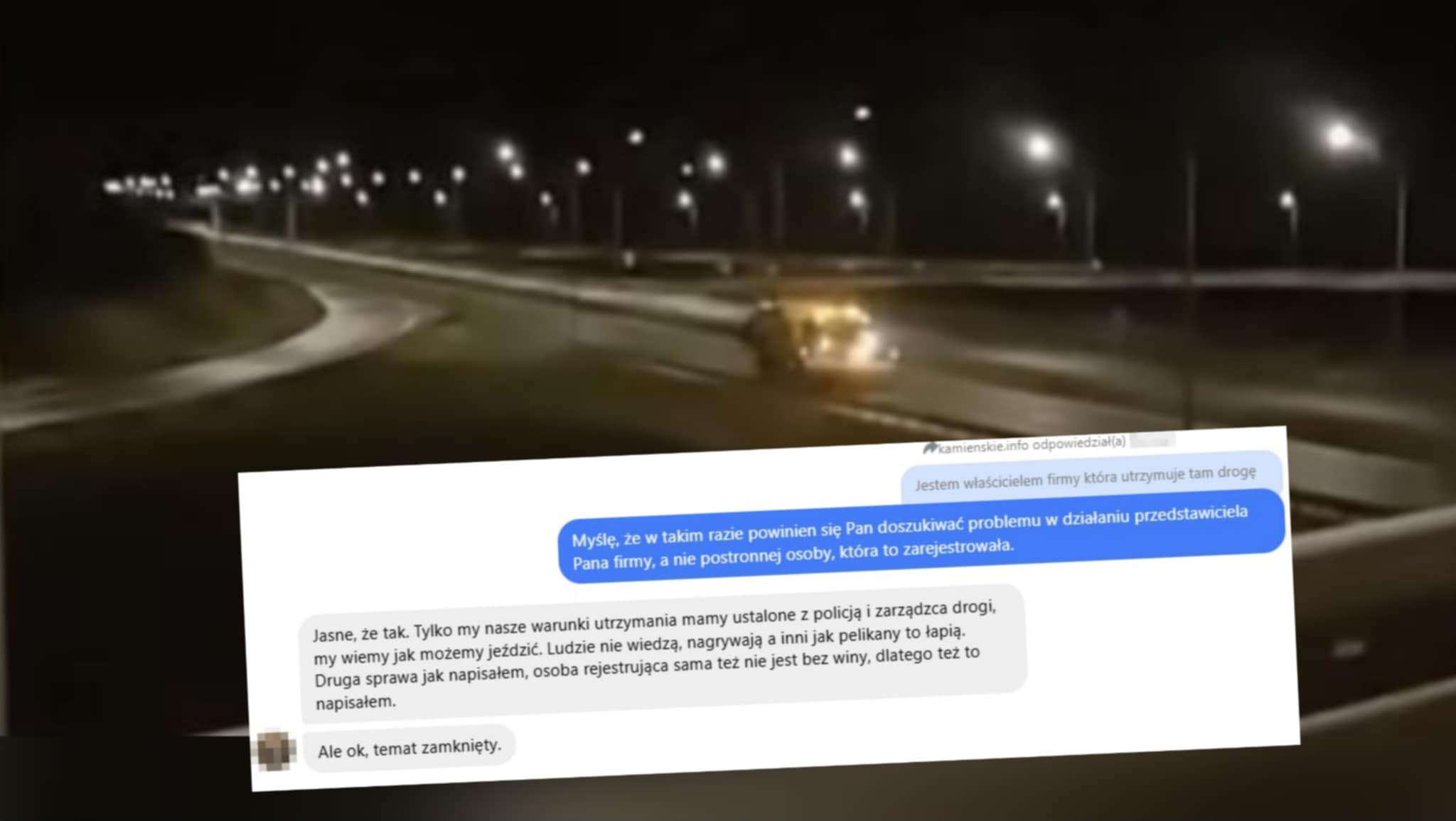 Pługopiaskarka na wstecznym na S3. „My wiemy, jak możemy jeździć. Mamy to ustalone z policją” [FILM]