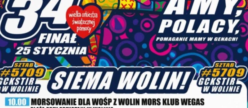 Wolin gra z WOŚP. 25 stycznia całodniowy finał pełen atrakcji