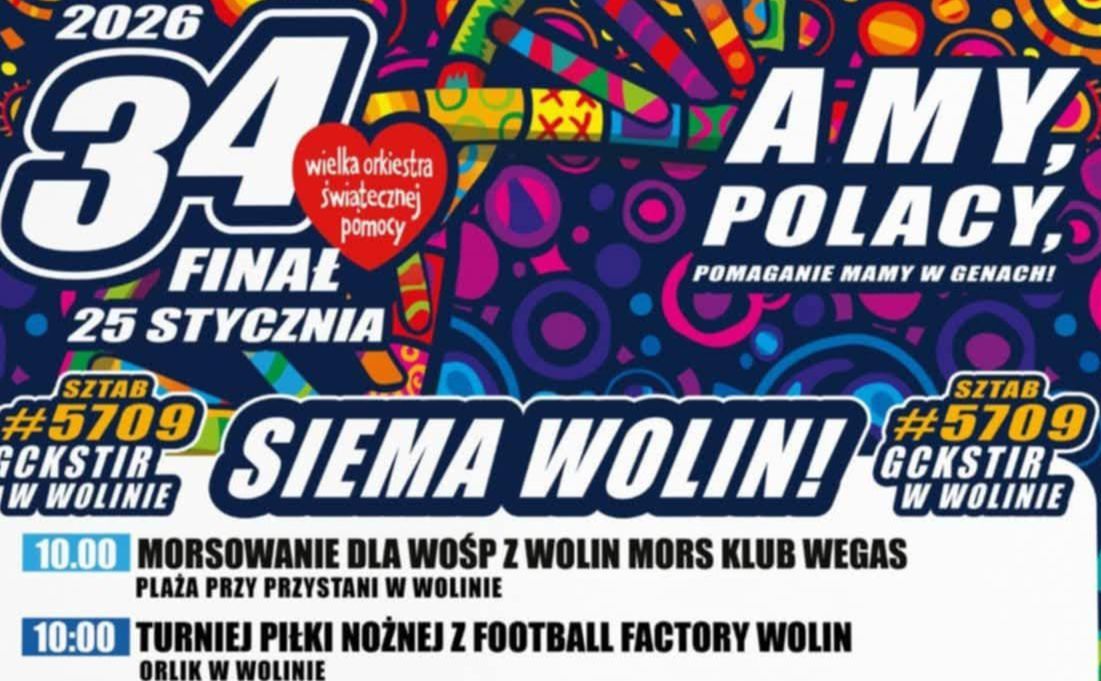 Wolin gra z WOŚP. 25 stycznia całodniowy finał pełen atrakcji