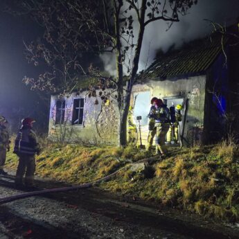 Pożar pustostanu w Wicku