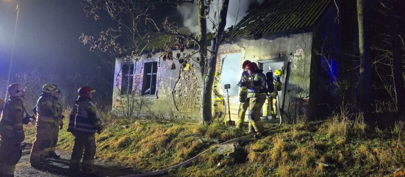 Pożar pustostanu w Wicku