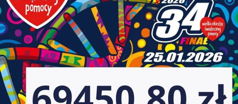 69 tysięcy złotych dla WOŚP. Wolin zagrał z wielkim sercem 69 tysięcy złotych dla WOŚP. Wolin zagrał z wielkim sercem