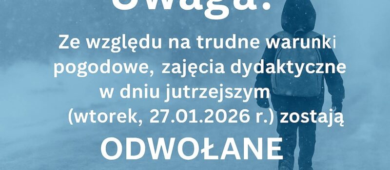 Zajęcia odwołane w szkołach na terenie gminy Wolin. Jest komunikat samorządu Zajęcia odwołane w szkołach na terenie gminy Wolin. Jest komunikat samorządu