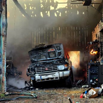 Pożar budynku gospodarczego i domu jednorodzinnego w Mokrzycy Wielkiej!