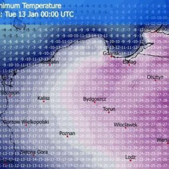 Siarczyste mrozy nadciągają nad Polskę