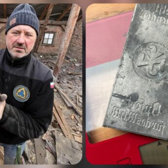 Matryca propagandowa z czasów III Rzeszy odkryta w Kamieniu Pomorskim