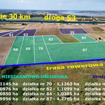 Tereny inwestycyjne przy S3 i trasie Blue Velo. Gmina Wolin wystawia działki na sprzedaż