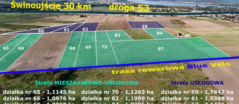 Tereny inwestycyjne przy S3 i trasie Blue Velo. Gmina Wolin wystawia działki na sprzedaż