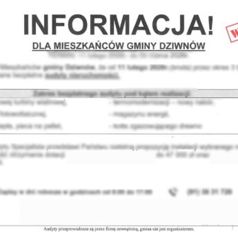 Uwaga na podejrzane ogłoszenia w Gminie Dziwnów. Możliwa próba wyłudzeń „na Czyste Powietrze”
