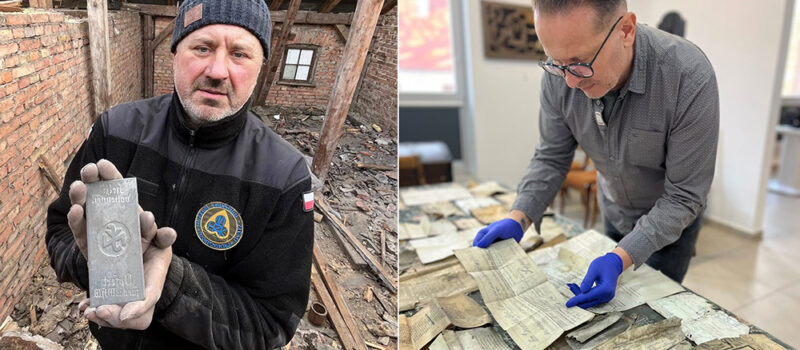 Przedwojenne dokumenty ujawnione podczas remontu. Odkrycie na strychu w Kamieniu Pomorskim