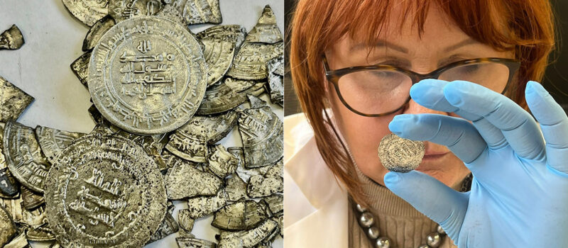 Skarb spod Śniatowa odzyskał blask. Srebrne dirhamy po konserwacji zachwycają detalem Skarb spod Śniatowa odzyskał blask. Srebrne dirhamy po konserwacji zachwycają detalem