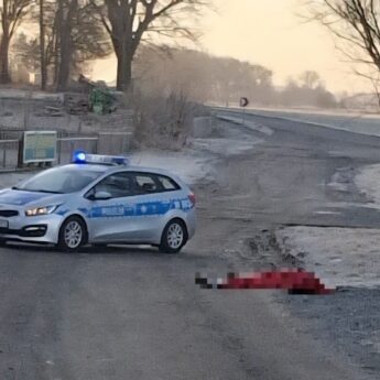 Makabryczne odkrycie w Gadomiu. Na drodze znaleziono ciało mężczyzny