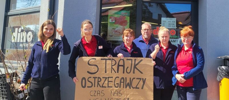 Strajk w Dino dotarł nad morze. Pracownicy z Dziwnówka dołączyli do ogólnopolskiego protestu