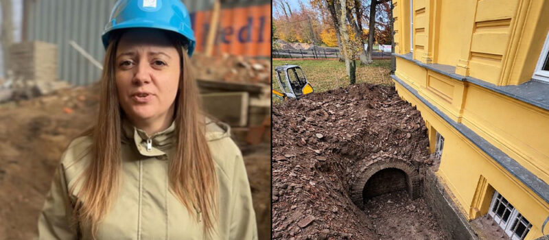 Sensacyjne odkrycie w Stuchowie. Pod pałacem natrafiono na podziemny tunel [FILM]