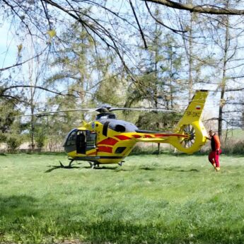 LPR lądował w Baczysławiu. Strażacy zabezpieczali teren