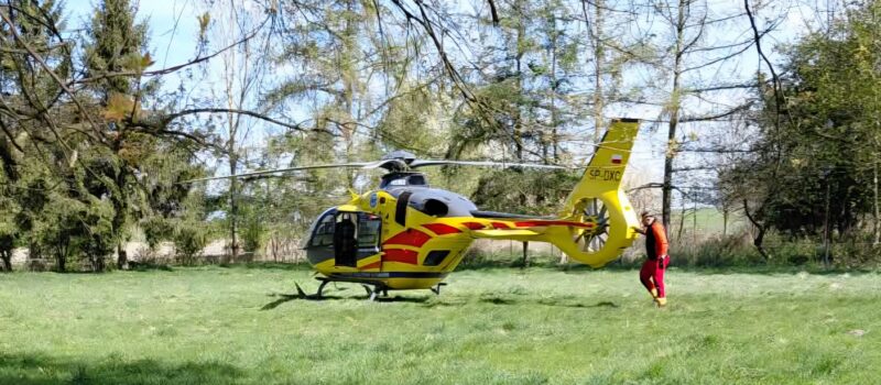 LPR lądował w Baczysławiu. Strażacy zabezpieczali teren