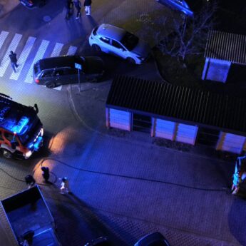 Ogień przy blokach! Nocny alarm w Kamieniu Pomorskim!