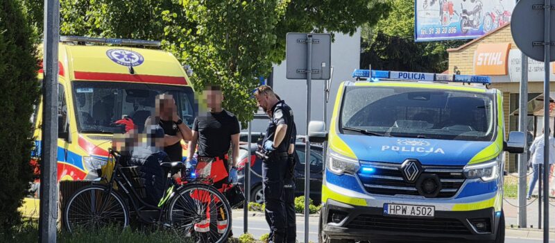 Mężczyzna trafił do szpitala. Służby interweniowały przy ulicy Mieszka