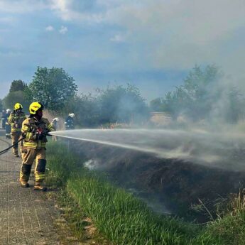 Pożar nieużytków w Łownie. Strażacy apelują: "nie wypalajmy traw"