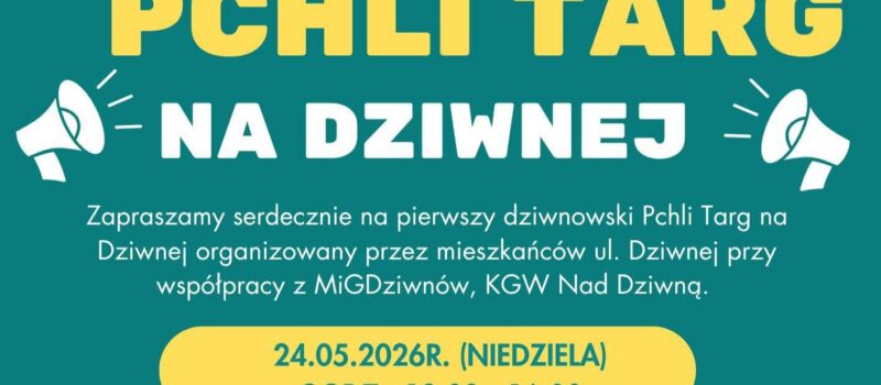 Pierwszy Pchli Targ na Dziwnej w Dziwnowie. Będzie sprzedaż, wymiana, kawa i „niespodzianka z kociołka” Pierwszy Pchli Targ na Dziwnej w Dziwnowie. Będzie sprzedaż, wymiana, kawa i „niespodzianka z kociołka”