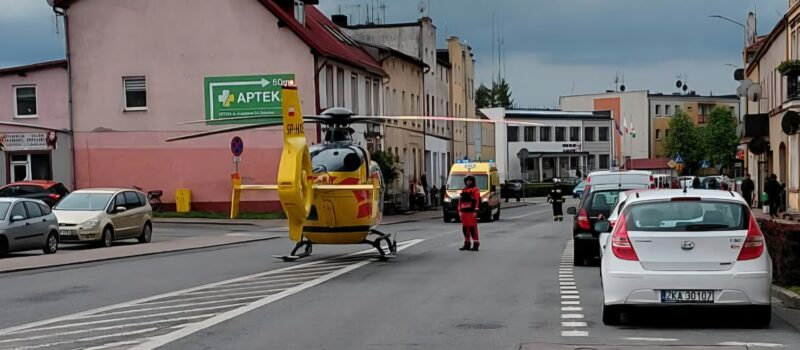 Czteroletnia dziewczynka trafiła do szpitala śmigłowcem LPR. Maszyna lądowała w centrum Golczewa