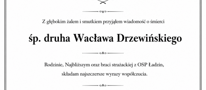 Kondolencje od Posła na Sejm RP Marka Gróbarczyka