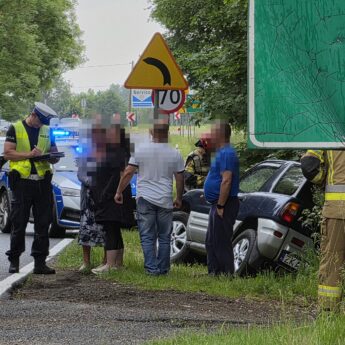 Potrącenie rowerzysty za Kamieniem Pomorskim