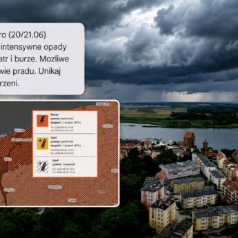 Niespokojne godziny przed powiatem kamieńskim. Są ostrzeżenia przed burzami, upałem i silnym wiatrem