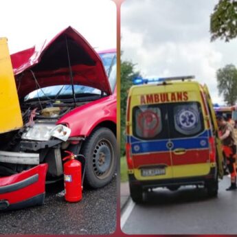 Volkswagen wbił się w tył ciągnika! Groźne zderzenie za Kamieniem Pomorskim