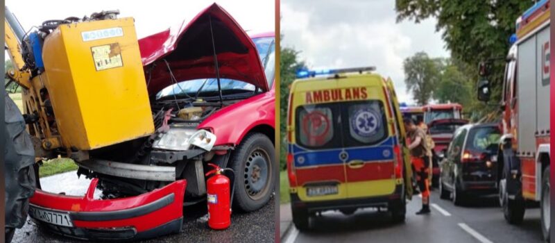 Volkswagen wbił się w tył ciągnika! Groźne zderzenie za Kamieniem Pomorskim Volkswagen wbił się w tył ciągnika! Groźne zderzenie za Kamieniem Pomorskim