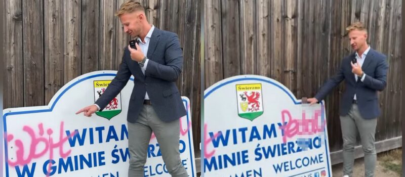 „Pedał” na gminnym witaczu. Wójt Świerzna mówi o hejcie i wskazuje jego źródło „Pedał” na gminnym witaczu. Wójt Świerzna mówi o hejcie i wskazuje jego źródło