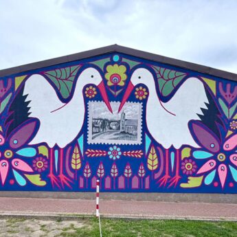Dargobądz zyskał wyjątkowy mural. Kolorowa ściana odmieniła świetlicę wiejską