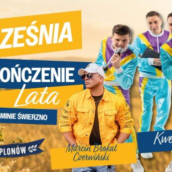 Świerzno pożegna lato z muzyką! Kwestia 07 i Marcin Brokat Czerwiński na scenie