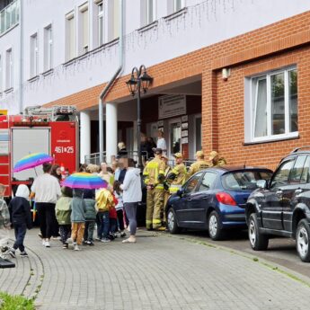 Strażacy ćwiczyli ewakuację w siedzibie PSONI