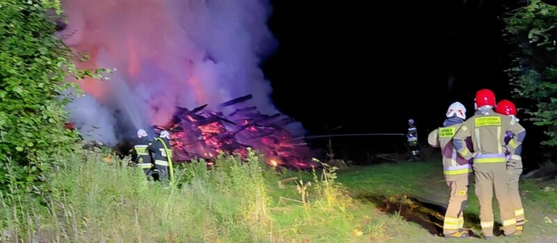 Niespokojna noc strażaków. Siedem zastępów walczyło z pożarem w lesie