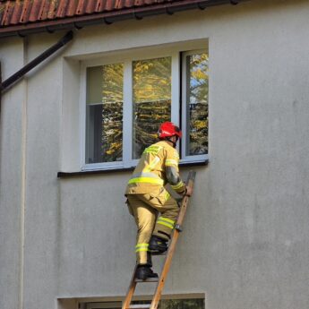 Obawiała się o życie bliskiej osoby. Strażacy musieli wejść przez okno