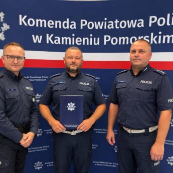 Awans w kamieńskiej policji. Michał Boruń młodszym aspirantem